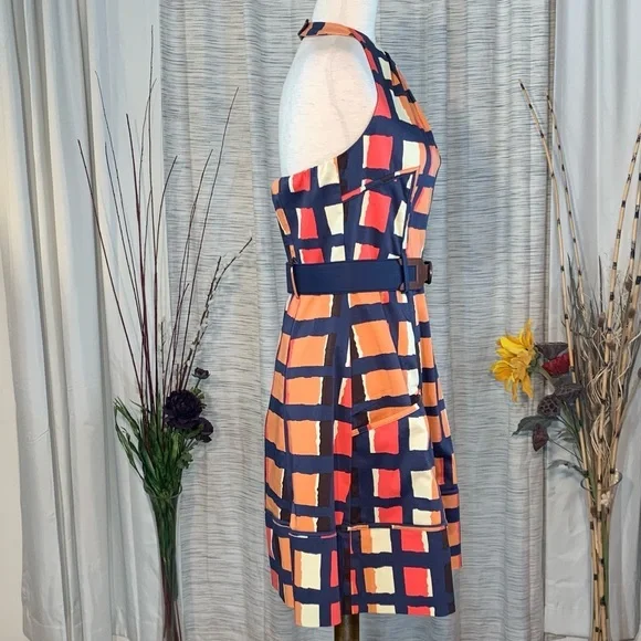 Jessica Simpson multicolored blocks halter dress. - Picture 14 of 16